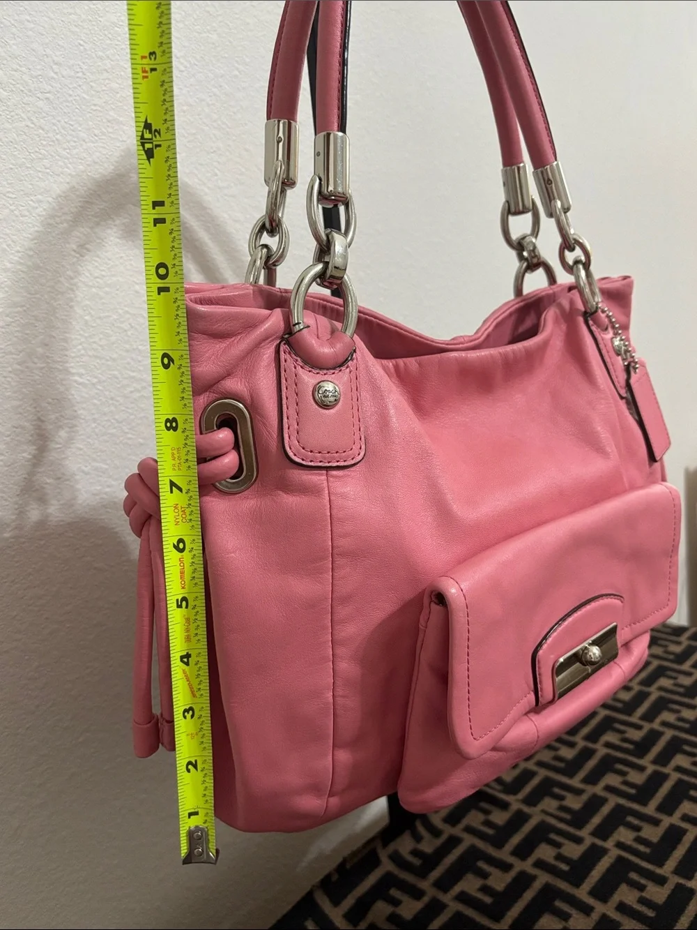 Coach Pink Leather Shoulder Bag
